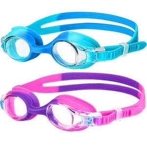 Kids Swimming Goggles 2 Pack Anti-fog Leak Free Swimming Goggles.
